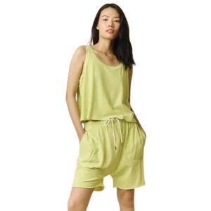 THE GREAT Tank Top Womens Size 0 Lime Green Sporty Cotton Scoop Neck Casual NEW